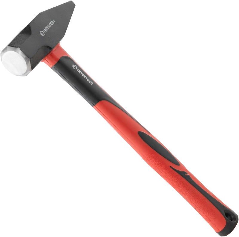 INTERTOOL Black Smith’s Hammer | 40 oz (2.5 lbs) Metal Working Tool with Shock Absorbing Anti-Slip Fiberglass Handle HT08-0251 - Image 4